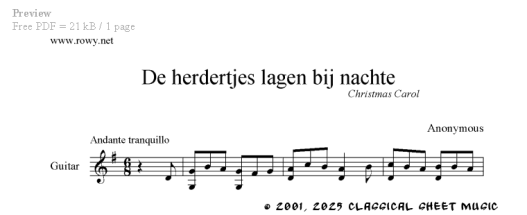 Thumb image for Christmas Carol De Herdertjes lagen bij nachte