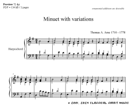 Thumb image for Minuet with variations