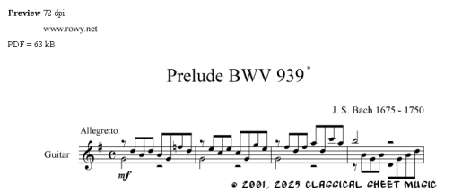 Thumb image for Prelude BWV 939