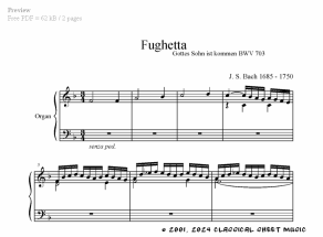 Thumb image for Fughetta Gottes Sohn BWV 703