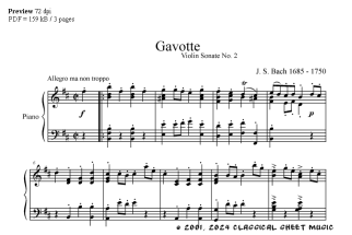 Thumb image for Gavotte Violin Sonata No 2