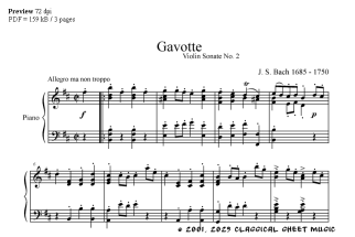 Thumb image for Gavotte Violin Sonata No 2