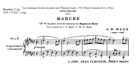 Thumb image for March Anna Magdalena Bach