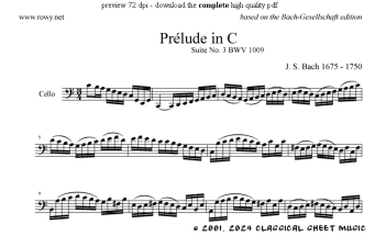 Thumb image for Prelude in C BWV 1009