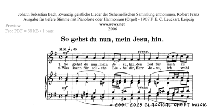 Thumb image for So gehst du nun mein Jesu hin