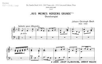 Thumb image for Choralvorspiel Aus meines Herzens Grunde