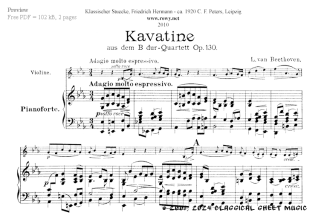 Thumb image for Kavatina B Dur Quartett vl pf