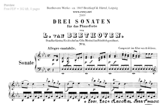 Thumb image for Juvenile Piano Sonata WoO 47_1