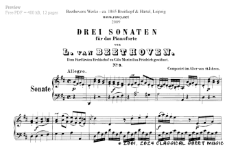 Thumb image for Juvenile Piano Sonata WoO 47_3