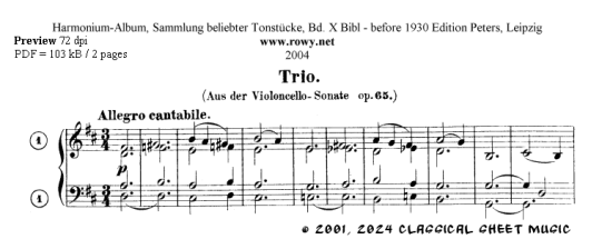 Thumb image for Trio Violoncello Sonate Op 65