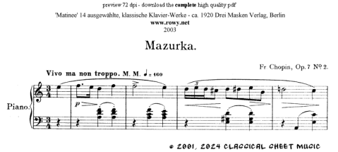 Thumb image for Mazurka Op 7 No 2