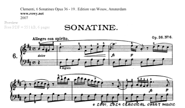 Thumb image for Sonatina Opus 36 No 6