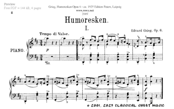 Thumb image for Humoresken Op 6 1_Tempo di Valse