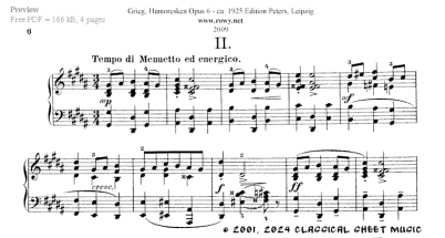 Thumb image for Humoresken Op 6 2_Tempo di Menuetto