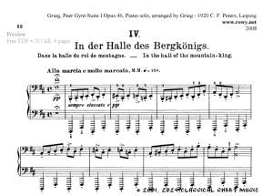 Thumb image for Peer Gynt Suite I In the Hall of the Mountain King