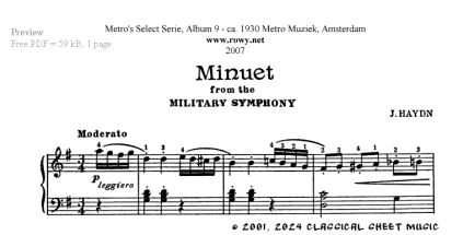 Thumb image for Minuet Military Symphony