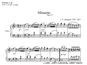 Thumb image for Minuetto Opus 59