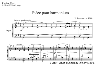 Thumb image for Piece pour harmonium