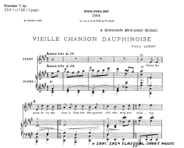 Thumb image for Vieille chanson dauphinoise
