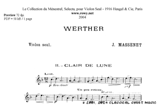 Thumb image for Werther Claire de lune