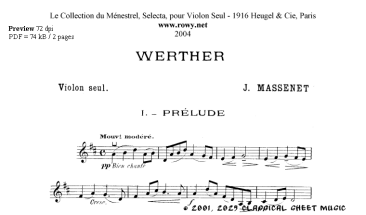 Thumb image for Werther Prelude