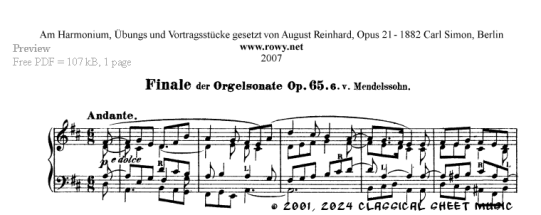 Thumb image for Orgelsonate Op 65 No 6 Finale
