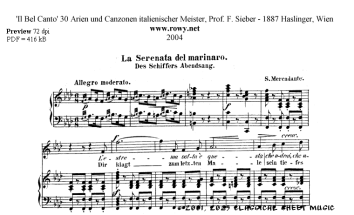 Thumb image for La serenata del marinaro