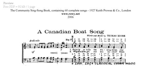 Thumb image for A Canadian Boat Song