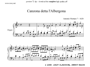 Thumb image for Canzona detta l Albergona