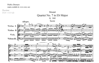 Thumb image for String Quartet No 7 K160