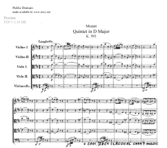 Thumb image for String Quintet in D Major K593