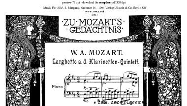 Thumb image for Larghetto Clarinet Quintet