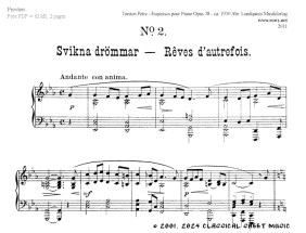 Thumb image for Esquisses pour piano Op 38 No 2 Reves d autrefois