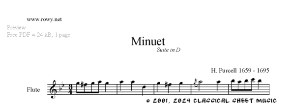 Thumb image for Suite in D_Minuet