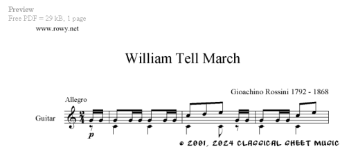 Thumb image for Wilhelm Tell March