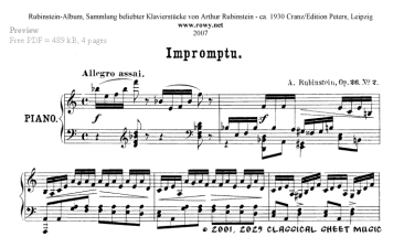 Free A. Rubinstein sheet music  Download PDF or print on