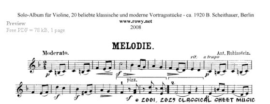 Free-sheet-music by Rubinstein,Rubio,Rudolph,Saint-George,Saint-Saens