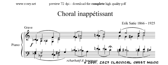 Thumb image for Choral inappetissant