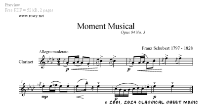 Thumb image for Moment Musical Opus 94 No 3