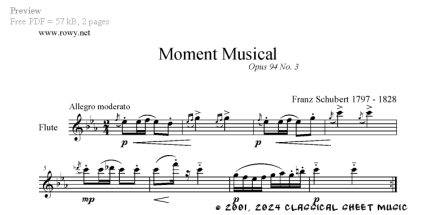 Thumb image for Moment Musical Opus 94 No 3
