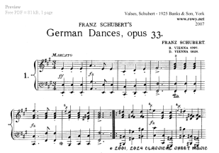 Thumb image for German Dances Op 33 No 1