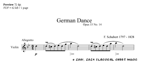 Thumb image for German Dance Op 33 No 14