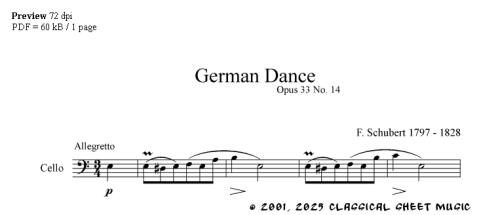 Thumb image for German Dance Op 33 No 14