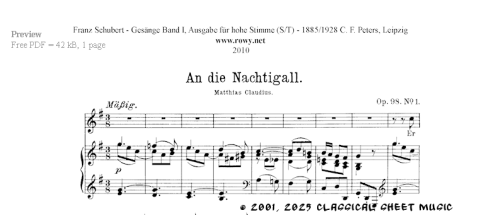 Thumb image for An die Nachtigall