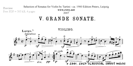 Thumb image for Sonata Opus 1 No 5 in E Minor